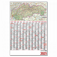 Plánovací kalendár s mapou 2025