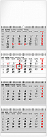 NOTIQUE Nástenný kalendár 4-mesačný štandard skladací 2025, 29,5 x 84,5 cm